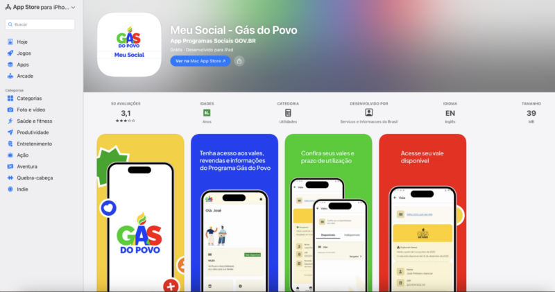 App Store Gás do Povo